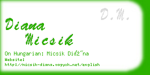 diana micsik business card